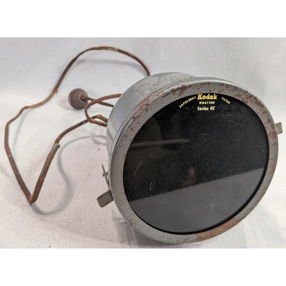 Kodak Wratten Series 0C Darkroom Safelight Vintage Gray Industrial Lamp Fair